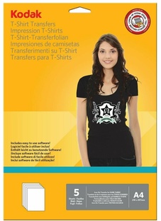 KODAK Spec. Dark T-Shirt Transfers A4  5 sheets